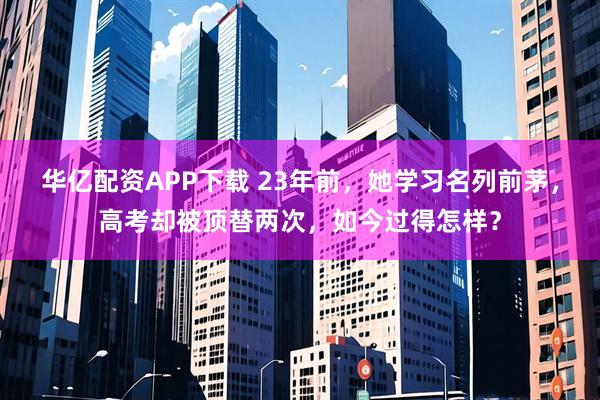 华亿配资APP下载 23年前，她学习名列前茅，高考却被顶替两次，如今过得怎样？